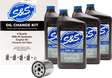 S&S CYCLE Oil Change Kit - Black Filter - '99-'17 Twin Cam - 4 US quarts 218943