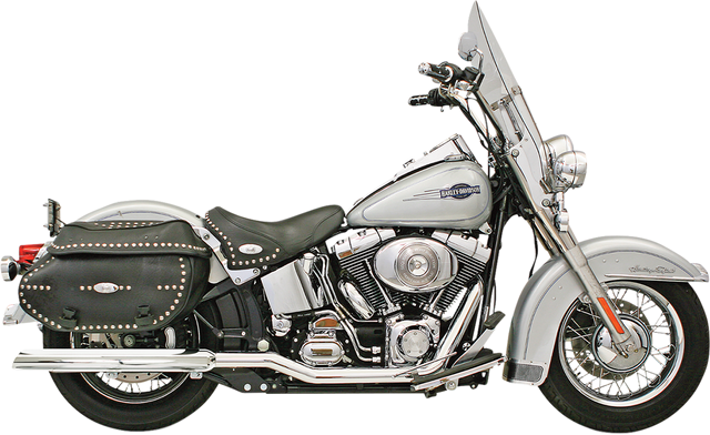 BASSANI XHAUST Power Curve True-Dual Crossover Header Pipes - '07-'17 Softail SFT-212
