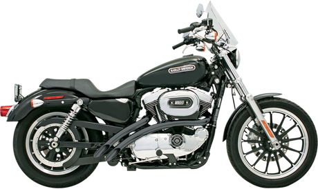 BASSANI XHAUST Radial Sweepers Exhaust System - Black - '07-'13 XL XL4-FF12CLB