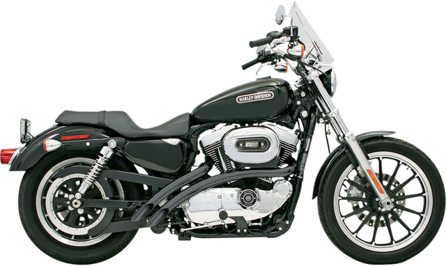 BASSANI XHAUST Radial Sweepers Exhaust System - Black - '07-'13 XL XL4-FF12CLB