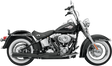 BASSANI XHAUST 2:1 Exhaust - Black - Long - Softail 12121J