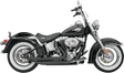 BASSANI XHAUST FireFlight Exhaust - Black - Softail 12123B