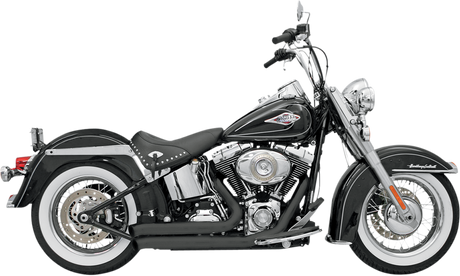 BASSANI XHAUST FireSweep Exhaust - Black - Softail 12123D