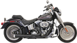 BASSANI XHAUST 2:1 Exhaust - Black - Short - Softail 12122J