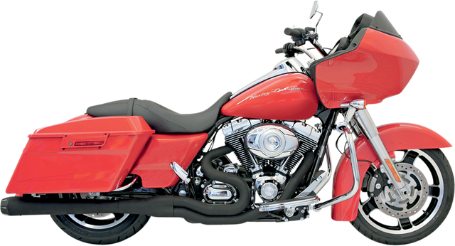 BASSANI XHAUST B4 2:1 Exhaust - Black - Megaphone FLH-747B
