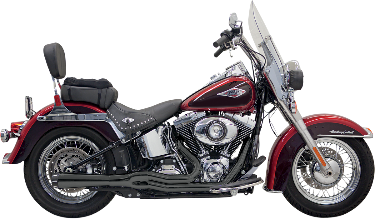 BASSANI XHAUST Mega Power Exhaust - Black - Short - FXS/FLS 1S12RB