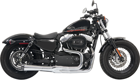 BASSANI XHAUST Mega Power Exhaust - Chrome - Short - '04-'13 XL with Mid/Forward Controls 1X22R