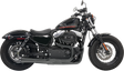 BASSANI XHAUST Mega Power Exhaust - Black - Short - '04-'13 XL with Mid/Forward Controls 1X22RB