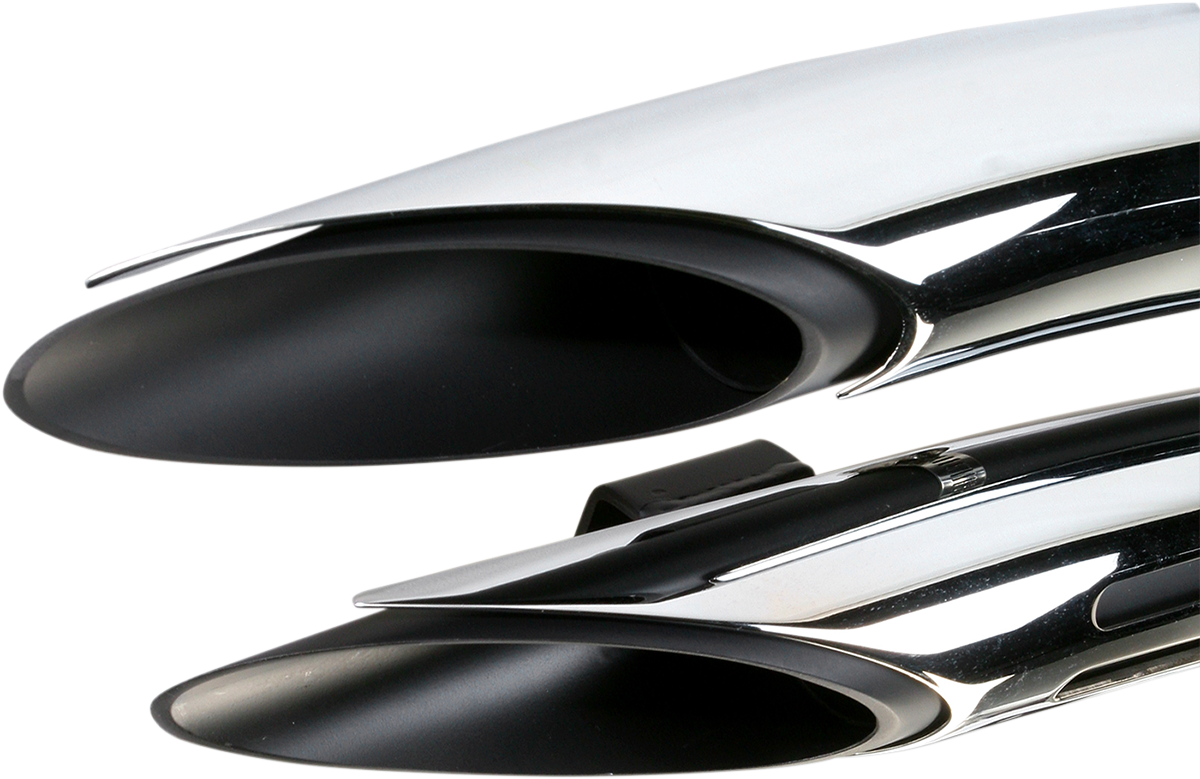 BASSANI XHAUST Sweeper Exhaust - Black/Chrome 1SD2F