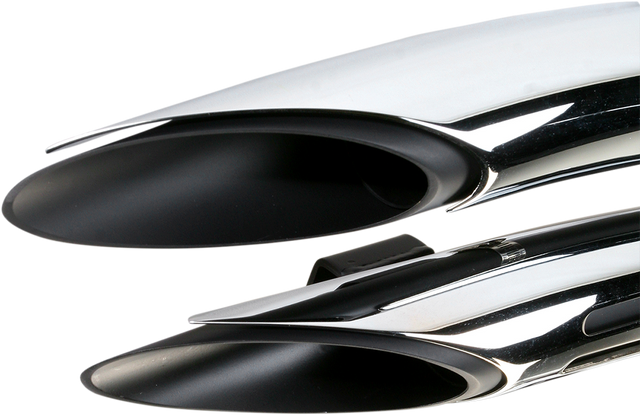 BASSANI XHAUST Sweeper Exhaust - Black/Chrome 1SD2F