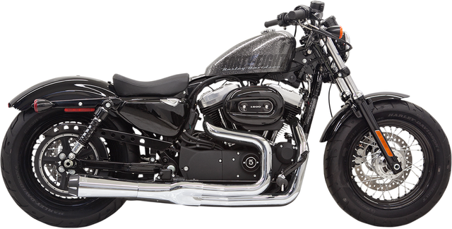 BASSANI XHAUST Mega Power Exhaust - Chrome - Short - '14-'21 XL with Mid/Forward Controls 1X32R