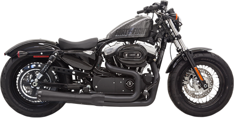 BASSANI XHAUST Mega Power Exhaust - Black - Short - '14-'21 XL with Mid/Forward Controls 1X32RB