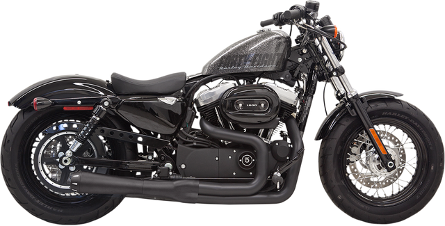 BASSANI XHAUST Mega Power Exhaust - Black - Short - '14-'21 XL with Mid/Forward Controls 1X32RB