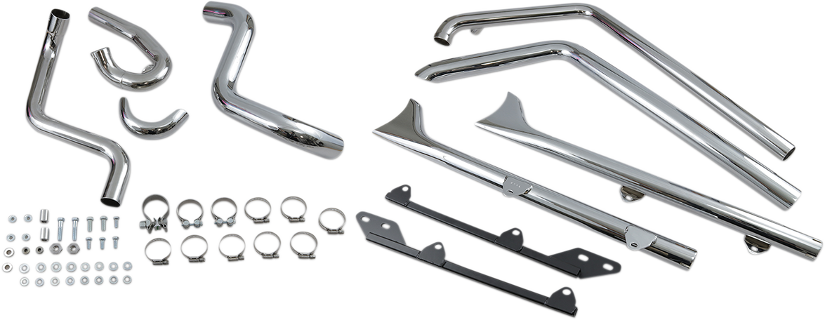 BASSANI XHAUST True Duals Exhaust System with Fishtail Mufflers - 30" - Softail 1S26E-30