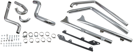 BASSANI XHAUST True Duals Exhaust System with Fishtail Mufflers - 30" - Softail 1S26E-30