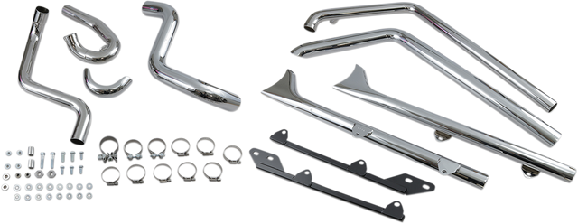 BASSANI XHAUST True Duals Exhaust System with Fishtail Mufflers - 30" - Softail 1S26E-30