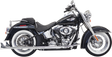 BASSANI XHAUST True Duals Exhaust System with Fishtail Mufflers - 33" - Softail 1S26E-33