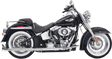 BASSANI XHAUST True Duals Exhaust System with Fishtail Mufflers - 30" - Softail 1S46E-30