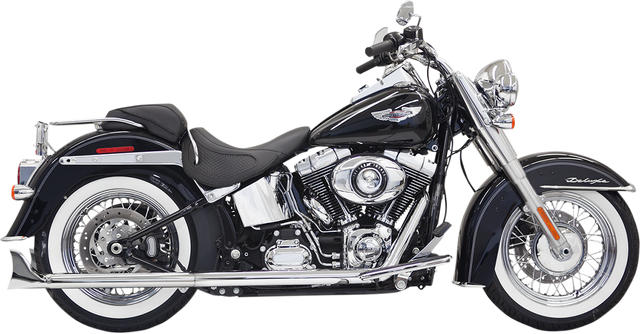 BASSANI XHAUST True Duals Exhaust System with Fishtail Mufflers - 30" - Softail 1S46E-30
