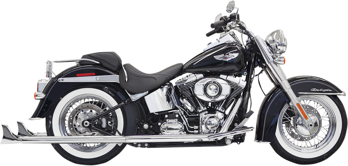 BASSANI XHAUST True Duals Exhaust System with Fishtail Mufflers - 36" - Softail - Baffle Included 1S66E-36