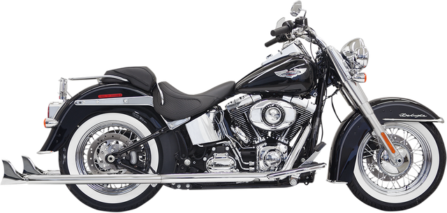BASSANI XHAUST True Duals Exhaust System with Fishtail Mufflers - 36" - Softail - Baffle Included 1S66E-36