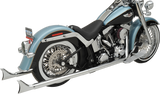 BASSANI XHAUST True Duals Exhaust System with Fishtail Mufflers - 36" - Softail 1S46E-36