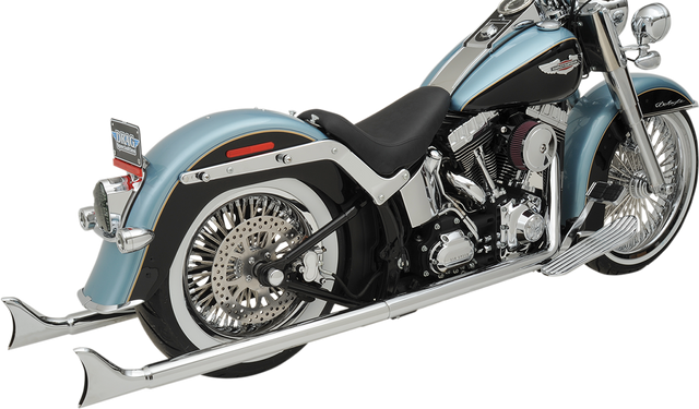 BASSANI XHAUST True Duals Exhaust System with Fishtail Mufflers - 36" - Softail 1S46E-36