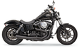 BASSANI XHAUST Mega Power Exhaust - Black - FXD/FXDWG with Mid/Forward Controls 1D32RB