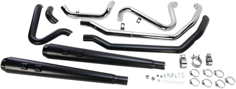 BASSANI XHAUST Down Under Exhaust - Black - Megaphone 1F66RB