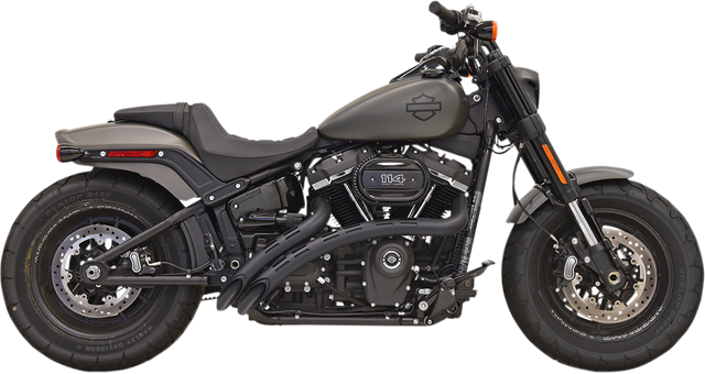 BASSANI XHAUST Sweeper Exhaust - Black/Black 1S22FB