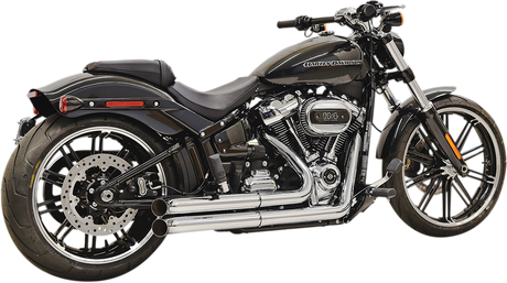 BASSANI XHAUST Pro Street Exhaust - Chrome - Softail 1S34D