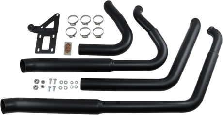 BASSANI XHAUST Pro Street Exhaust - Black - Softail 1S34DB