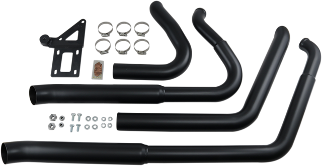 BASSANI XHAUST Pro Street Exhaust - Black - Softail 1S34DB