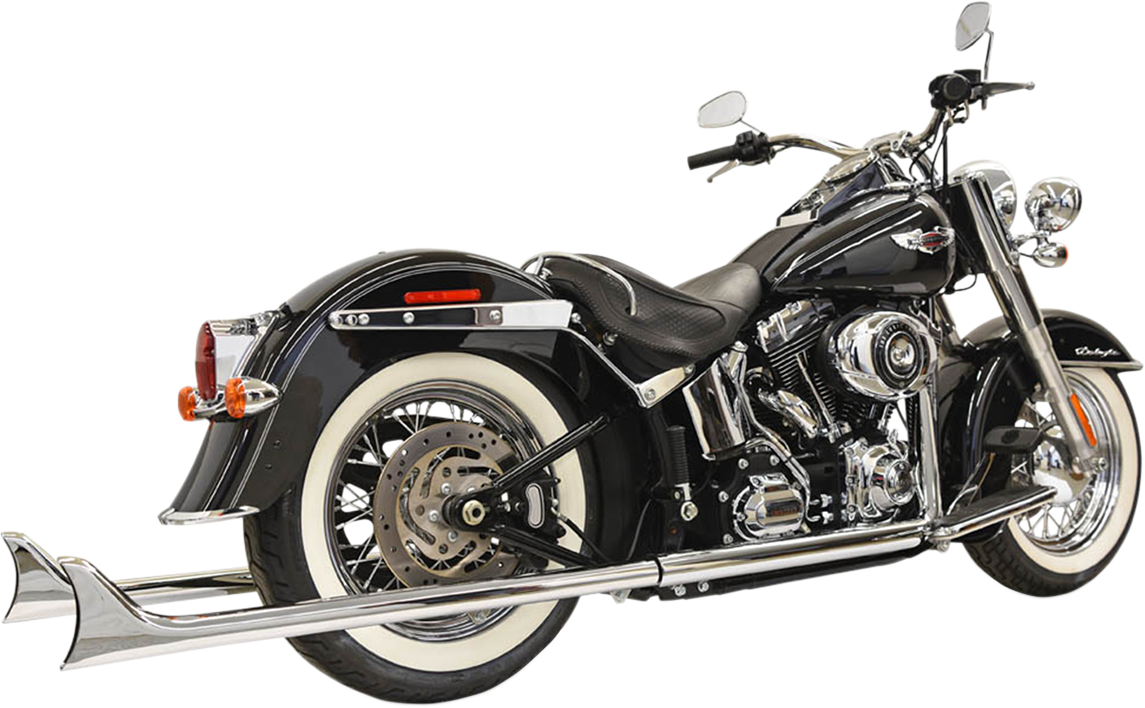 BASSANI XHAUST True Duals Exhaust System with Fishtail Mufflers - 39" - Softail 1S26E-39