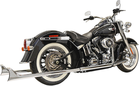 BASSANI XHAUST True Duals Exhaust System with Fishtail Mufflers - 39" - Softail 1S26E-39