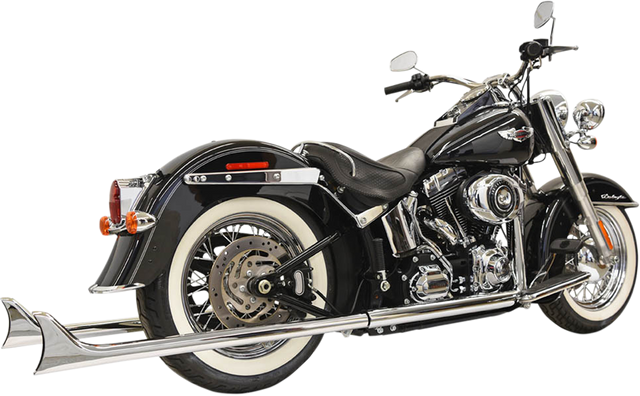 BASSANI XHAUST True Duals Exhaust System with Fishtail Mufflers - 39" - Softail 1S26E-39
