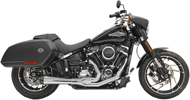 BASSANI XHAUST 2-into-1 Road Rage Exhaust System - Chrome 1S81R
