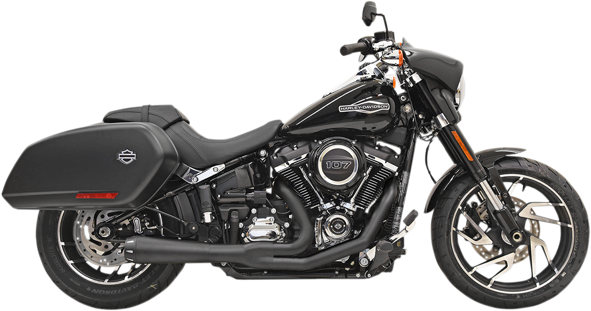 BASSANI XHAUST 2-into-1 Road Rage Exhaust System - Black 1S81RB