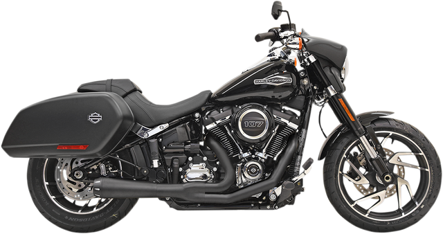 BASSANI XHAUST 2-into-1 Road Rage Exhaust System - Black 1S81RB