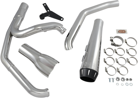 BASSANI XHAUST 2-into-1 Road Rage Exhaust System - Chrome 1S94R