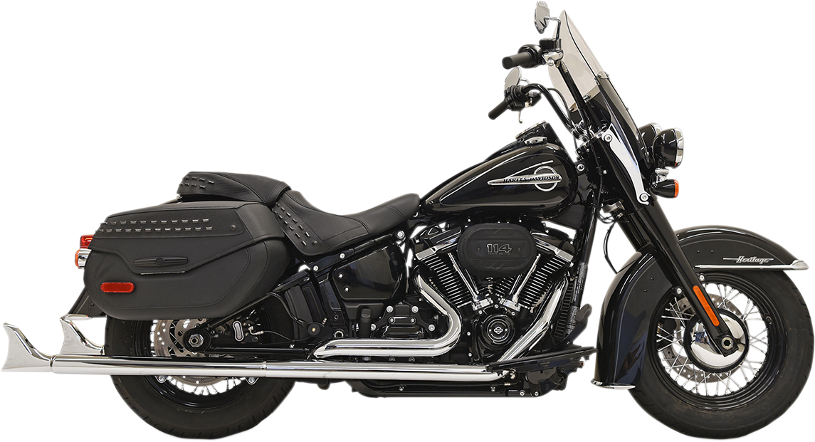 BASSANI XHAUST Fishtail Exhaust with Baffle - 33" 1S96E-33