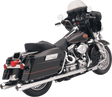 BASSANI XHAUST Megaphone Mufflers - Chr/Pol - Tapered - Standard Baffle FLH-517
