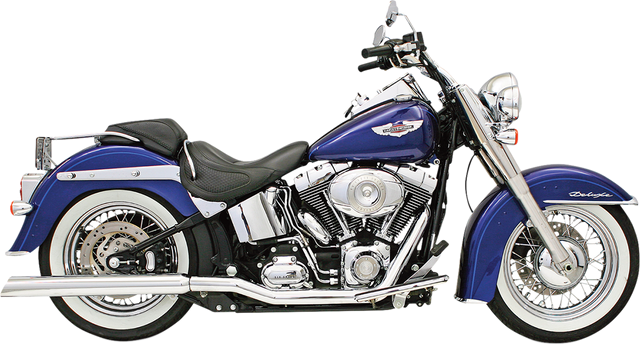 BASSANI XHAUST Slip-On Mufflers - Slash-Down - Chrome 31117C