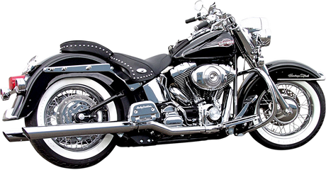 BASSANI XHAUST Slip-On Mufflers - Slash-Up - Chrome 31117B