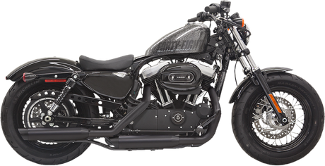 BASSANI XHAUST Firepower Series Slip-On Mufflers - Black - Slash-Cut - Sportster 1X27SBB