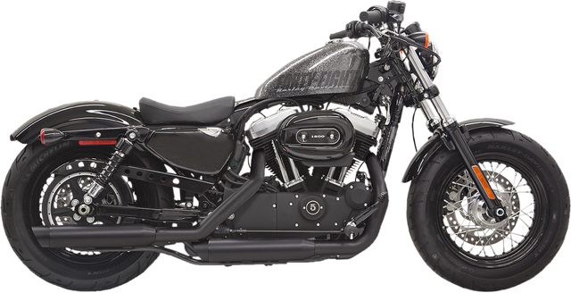 BASSANI XHAUST Firepower Series Slip-On Mufflers - Black - Slash-Cut - Sportster 1X27SBB