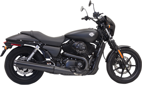 BASSANI XHAUST 4" Black Muffler - Straight/Long - XG500/750 1587LRB