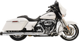 BASSANI XHAUST DNT Straight Can Mufflers for FL - Chrome/Black 1F72DNT5