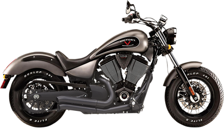 BASSANI XHAUST Pro-Street Exhaust - Black - Turnout 6V23DB