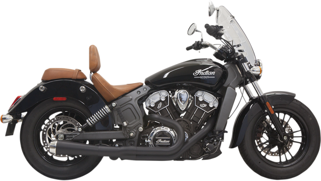 BASSANI XHAUST 2:1 Exhaust - Black - Short - Scout 8S12JB